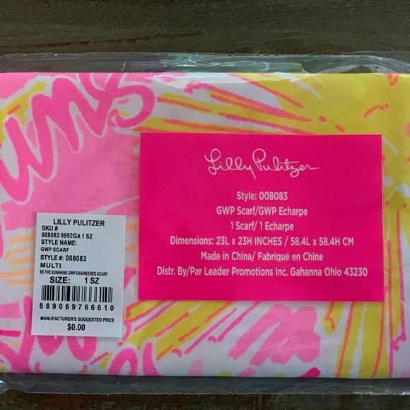 COPY - Lilly Pulitzer Be The Sunshine Scarf NWT - Picture 3 of 4